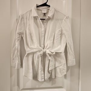 HD in Paris White Button Up Blouse